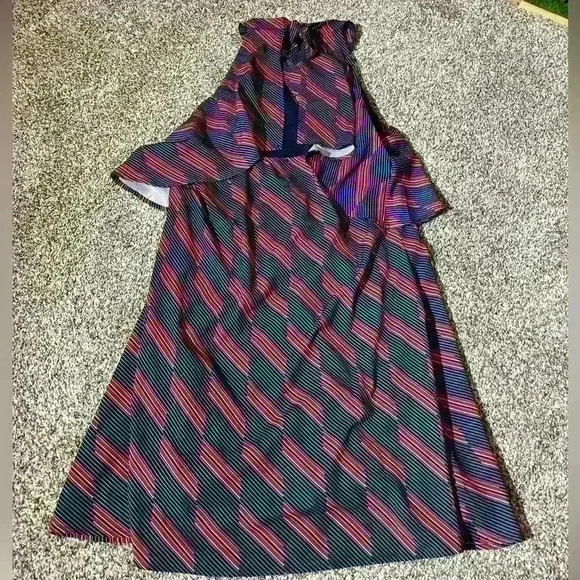 Anthropologie Doe & Rae Womens Small  Striped Navy And Red, Open Back - Picture 5 of 8